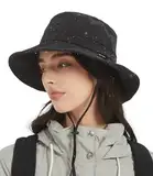 Creekstone Regenhut Damen Herren Wasserdicht, Sonnenhut UV Schutz, Floppy Bucket Hat Eimerhut, Outdoor Hut Faltbar für Wandern Fischerhut (DE/NL/SE/PL, Alphanumerisch, Einheitsgröße, Schwarz)