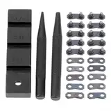 Kettensägen-Reparatur-Set, 325 Zoll, Master-Verbindungswerkzeug, Karbonstahl, Kettenbrecher-Set für 1/4 Zoll, 3/8 Zoll, LP 825,5 cm, 3/8 Zoll, 1,026,2 cm Teilung, Kette für Garten und Außenbereich