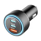 Zigarettenanzünder USB C Auto Ladegerät Adapter, 65W 3 Port Car Charger 12V USB Adapter Auto Steckdose KFZ Ladegerät USB C PD & QC3.0 Schnellladung für iPhone Samsung Telefon Autogeräte