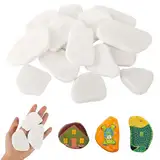 12 Stücke Steine zum Bemalen, 3-8 cm gemalter Kieselsteine Glatte Kieselsteine zum Bemalen Strand Kiesel, Kies Dekosteine Naturstein DIY Aquarium Steine für Bunte Malerei Dekoration (12)