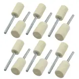 12 PCS Polieren Polieren 3 mm Schaft 10 mm Harte Zylindrische Filz Bobs de