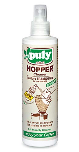 Bio-Reiniger-Spray für Kaffeemühle & Chromteile von Puly Grind 200 ml/Hopper Cleaner/Made in Italy