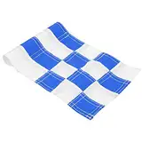 Kariertes Golfloch, Golfstangen-Cup-Flaggen, Golf-Hinterhof-Übungsflaggen, Farbige Nylon-Golfflaggen, Putting-Green-Flaggen, Fahnenstäbe, Golf-Pin-Flaggen-Set für Hof, Innen- und(Blau kariert)