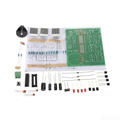 High Precision AT89C2051 Elektronische Uhr DIY Kit, LED Digital Tube Display, 5 12V Power