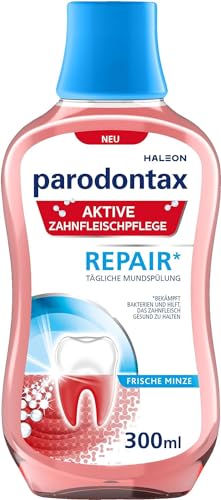 Parodontax Mundspülung Aktive Zahnfleischpflege- Repair*, 300ml mit frischem Minzgeschmack, alkoholfrei