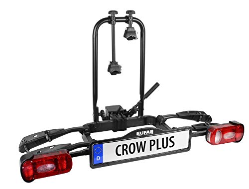 EUFAB 11582, Fahrradträger Crow Plus erweiterbar, Schwarz