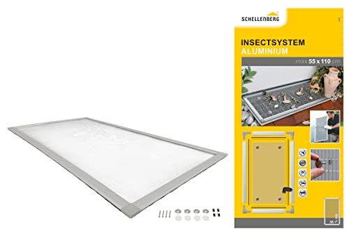 Schellenberg 50364 Lichtschachtabdeckung mit Alu-Rahmen, Sauberer Lichtschacht zur Kellerschachtabdeckung - 55 x 110 cm kürzbar, Aluminium