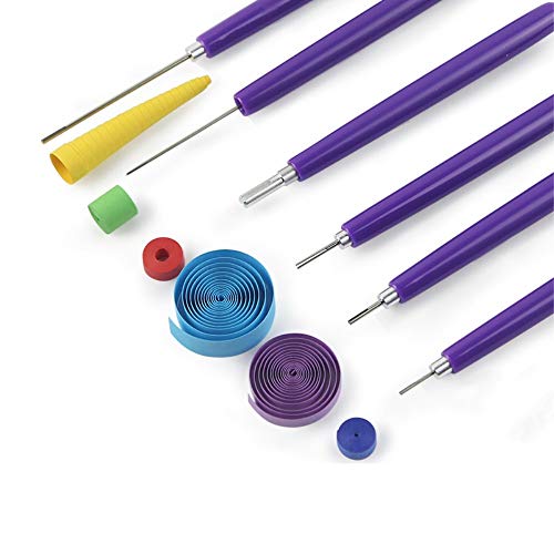 Quilling Werkzeuge, 6pcs Werkzeuge Quilling Set, Multifunktions Quilling Stift, Unterschiedliche Größe, Quilling Tool für Quilling Papier, Quilling Zubehör, Quilling Nadel, Quilling Schlitz Pen