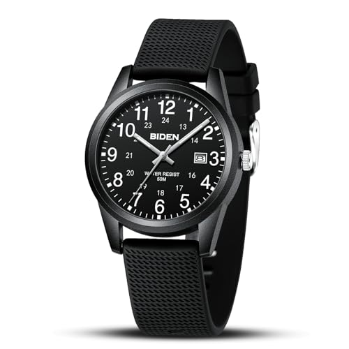 LN LENQIN Herren Uhr Männer Analog Quarz 30M wasserdichte Armbanduhren Herren mit Datum Mode Casual Designer Uhr für Herren Silicone Band