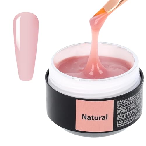 SINCERO SALON Aufbaugel für Gelnägel Solid - Natural - Stabiles Dick UV Builder Gel für Nägel - Verlängerungen Stärkt Schützt - Ideal für Gel Nails - Einfach Anzuwenden - Nail Art Gel Nägel 15ml