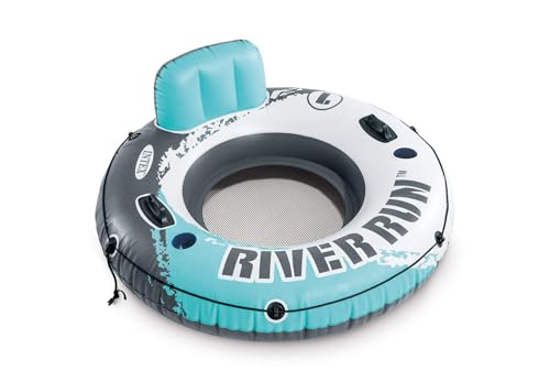 Intex Aqua River Run 1 Fire Edition Sport Lounge, aufblasbarer Wasserschwimmer, 135 cm Durchmesser