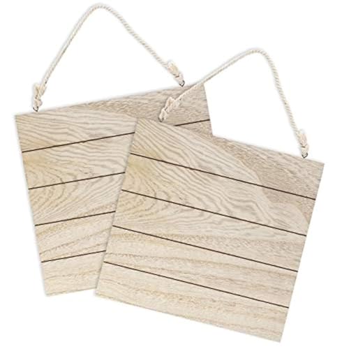 Ideen mit Herz Holzplatten | Nostalgie 2 | 24 cm x 24 cm x 0,6 cm | Mit Aufhängung | 2 Stück