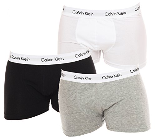 Calvin Klein Trunk 3Pk Trunk Herren, Mehrfarbig (Black/White/Grey Heather), S