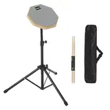 awagas Gummi Drum Practice Pads Drum übungspad kit 55-90cm Verstellbarer Bügel 8 Zoll schlagzeug Übungspad Drum Pad Set Mit Ständer Schlagzeug Sticks Aufbewahrungstasche für Schlagzeugern Anfängern