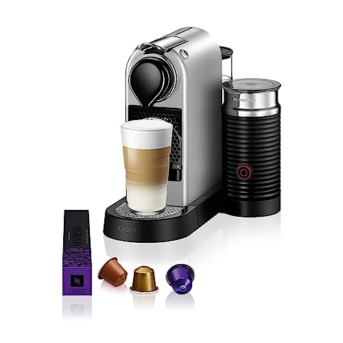 Krups Nespresso New CitiZ & Milk XN761B Kaffeekapselmaschine, 1260, 1 Liter, Silber