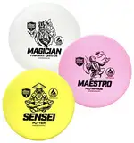 Discmania Active Soft Disc Golf 3er Set - inkl. Disc Golf Putter, Mid-Range und Driver, Frisbee Golf Disc Set, Disc Golf Starter Set (Farben Werden variieren)