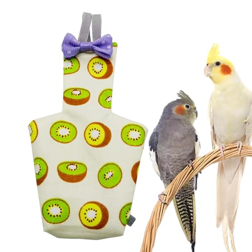 Vogelwindel -Fluganzug - Wiederverwendbare Baumwollwinde für, Kakadosen und Wellensittiche | Waschanschluss mit elastischem Riemen, weicher Pee-Pad-Anzug für Innenfliegen, Haustierreisen ode