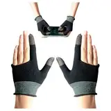 Ryaupy 1Paar Mobile Game Finger Sleeve - Leitfähige Faser Touchscreen Handschuhe - Atmungsaktiv, Ultradünn, Geeignet für Android IOS-Handyspiel