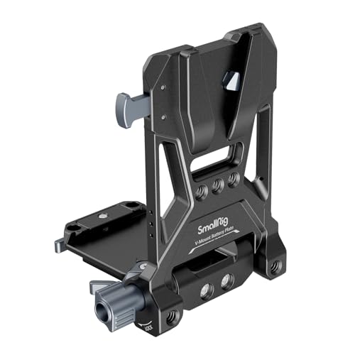 SMALLRIG V-Mount Battery Plate V-Mount-Akkuplatte, V-Lock-Akku Montageplatte mit 1/4"-20 und 3/8"-16 Gewindelöchern, L-Form, Kompakt und Faltbar, Werkzeuglose V-Mount-Akkuplatte für DSLR-Kamera - 4505