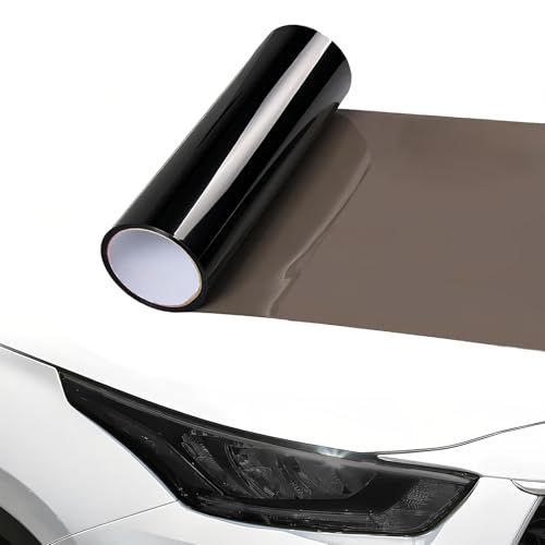 Scheibentönungsfolie Auto 120 * 30cm Scheinwerfer Folie Wasserdicht Auto Scheinwerfer Folie Tönungsfolie Nebelscheinwerfer Tint Film für Car Rear Lights Fog Lights Headlight Film (Schwarz)