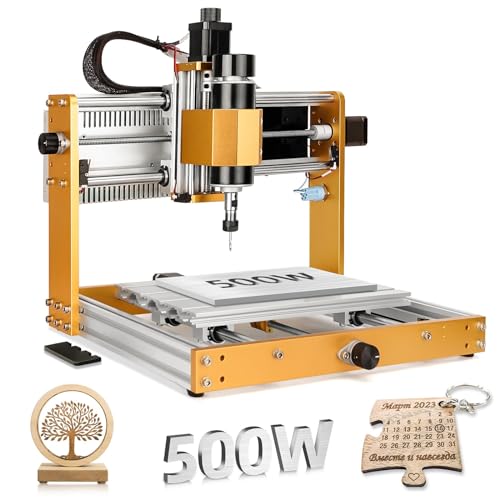 ANNOYTOOLS CNC-Fräsmaschine All-Metal 3018 2.0 PRO+ mit 500W-Spindel, Endschaltern und Not-Aus, 300 x 180 x 60 mm Arbeitsbereich CNC-Maschine für Holz, Acryl, Aluminium-Schnitzerei