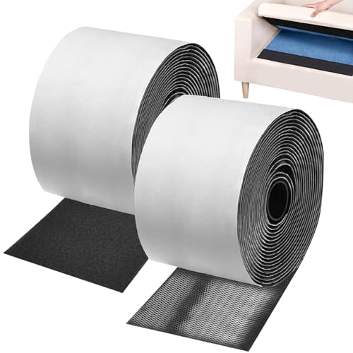 2 Rolls Haken- und Schleifenklebeband 10 ft x 4 Zoll Halten Sie Couch -Kissen aus, das starke Klebeband -Schleifenklebeband Nicht -Slip -Kissen -Griff leicht zu bedienen zu verwenden, um Möbel davon