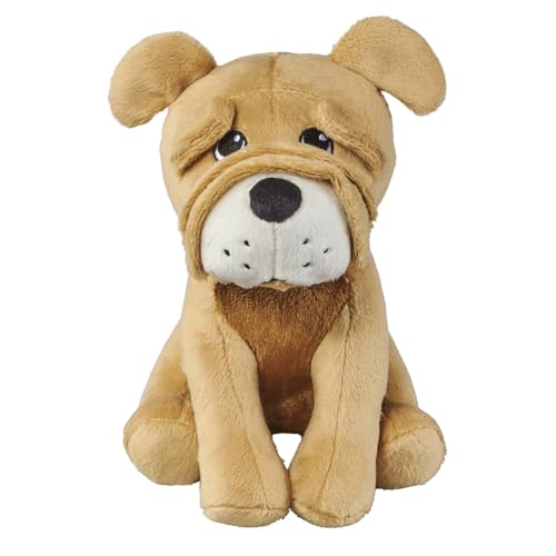 Bauer Spielwaren - Trauriger Shar-Pei - Hund: Kuscheltier mit traurigem Blick, aus softem Plüsch, 20 cm, braun (12049)