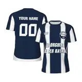 Generisch Klub-WM 2025 Trikot,Personalisierte Fußball Trikot,Monterrey Trikot mit Eigenem Namen & Nummer,Monterrey Personalisiert Geschenk Fußball Trikot für Herren,Jugend,Damen, Atmungsaktiv