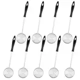 Trendecor 9 Stück Kescher für Fondue Sieb, Schaumlöffel Edelstahl mit Griffen Edelstahl Küchensieb Die Praktischen Feinmaschig Siebkelle für Spaghetti, Gemüse und Hot Pot Zubehör