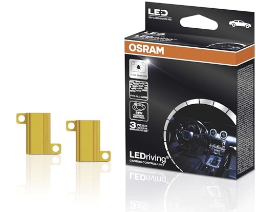 Osram LEDriving CANBUS CONTROL UNIT, Steuereinheit zu Verhinderung von Fehlermeldungen, 21W, 12V, LEDCBCTRL102, Karton (2 Einheiten), Gold
