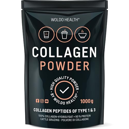 Collagen Pulver aus Weidehaltung Hydrolysat 1 kg - Protein wasserlöslich & geschmacksneutral