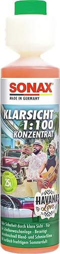 SONAX KlarSicht 1:100 Konzentrat Havana Love (250 ml) Scheibenreiniger Konzentrat für die Scheibenwaschanlage | Art-Nr. 03931410