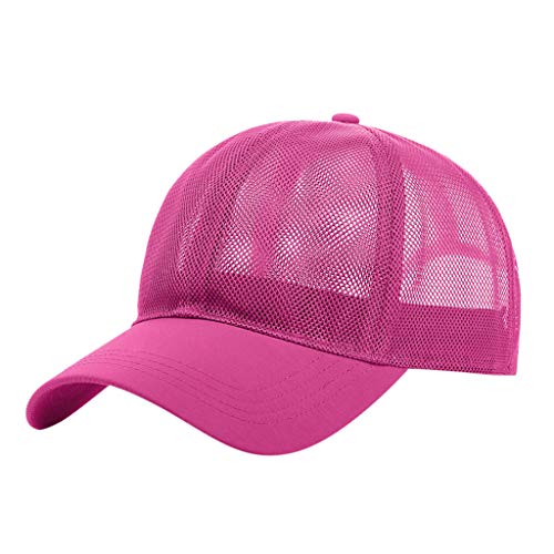 Fashion Hop Unisex Cap Herren Hut Sun Einstellbare Damen Hip Hat Batik Baseball Baseball Caps Kopfbedeckung Herren Sommer Sommerhut Hundemütze (Hot Pink, One Size)