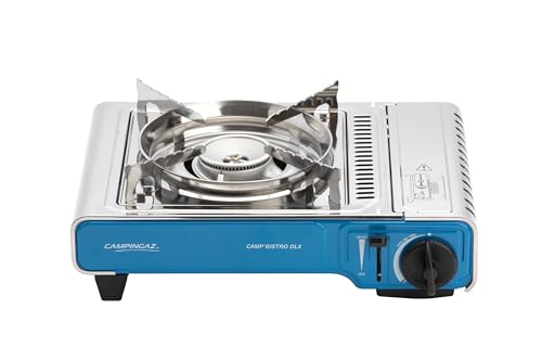 Campingaz Camp'Bistro DLX Gaskocher, Campingkocher 1-flammig, 2.200 Watt Leistung, kompakter 1-Brenner Outdoor-Gaskartuschenkocher mit Tragekoffer