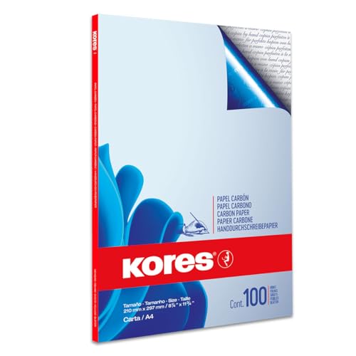 Kores KD78478 Durchschreibpapier, DIN A4, blau, 100 Blatt