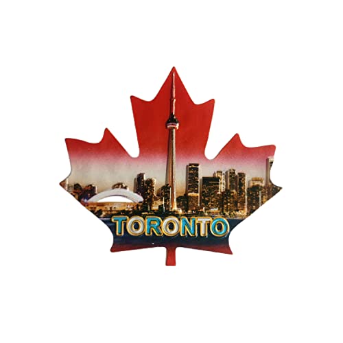 Toronto Kanada 3D Ahornblatt Kühlschrankmagnet Souvenir Geschenk, Kunstharz, handgefertigt, Toronto Kühlschrankmagnet, für Zuhause und Küche