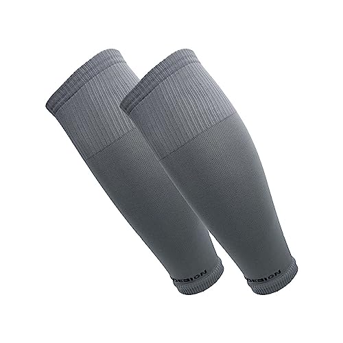 TAPEDESIGN - "TUBES" 1 Paar Fußball Stutzen (ohne Socken) Grau für Damen, Herren & Kinder - Fussball Sleeves für Schienbeinschoner - Fussball-Stutzen Knie lang - Fußball-Strümpfe (One-Size)