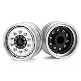 AXspeed 2 Stück Metall Felgen Radnaben 1/14 Tamiya Anhänger Traktor LKW Klettern Upgrade Teile