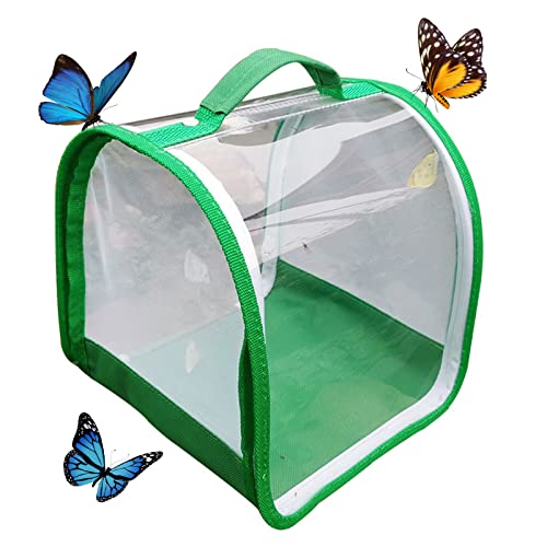 SYFUNLV Schmetterling Habitat Käfig,Faltbare Schutz Käfig, Schmetterlingshäuser Klappbar in Netz Transparent Belüftung, Für Insekten wie Schmetterlingen, Libellen usw.