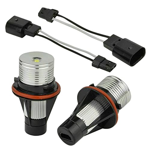 Ferleiss 1 Paar 8000 K weiße LED Angel Eye Halo Leuchtmittel für E39 E53 E60 E63 E64 E66 E87 5 6 7 X3 X5