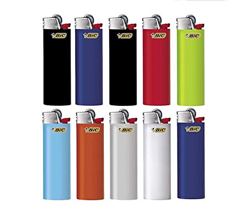 BIC Maxi Reibrad Feuerzeuge Neutral mit Zündstein (BIC Maxi J26) (10 Stück)