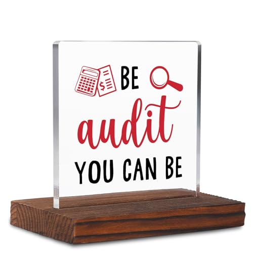 TZF36 Dekoschild für Wirtschaftsprüfer, lustig, Buchhalter, Steuerprüfer, Abschluss, Geburtstag, Job-Definition, Geschenk, Büro, Acryl, Schreibtischschild