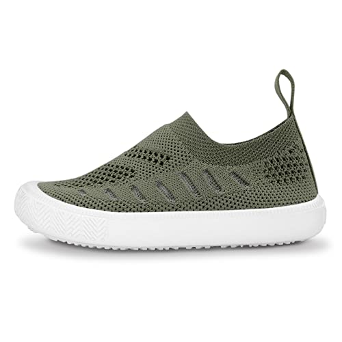 Jan & Jul Lauf-Schuhe für Baby mit Flexibler Sohle (Armeegrün, EU Size 20)