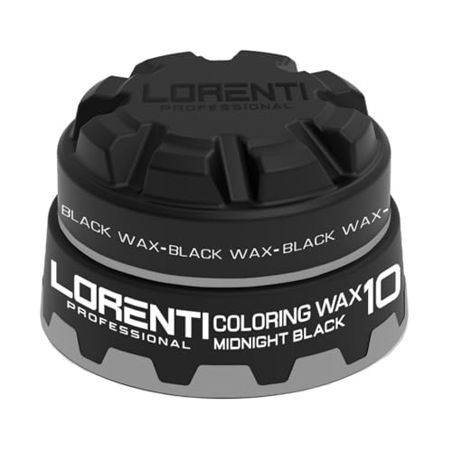 LORENTI TOKYO & SEOUL Color Hair Wax Schwarz No.10 150ml | Gel-Wax mit Wet-Effekt | Haarwachs mit Farbe und Glanz | Haargel Männer | hair gel wax | Color styling wax Black