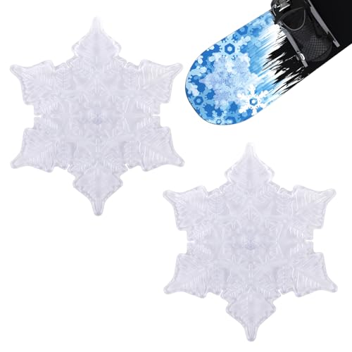 2stk Schneeflocken Stomp Pads, 3D Anti-Rutsch Snowboard Stomp Pads Snowboard-Griffpolster Selbstklebend Snowboarding Spike Stomp Pad Snowboardzubehör für Zusätzlichen Halt