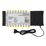 PremiumX PXMS 5/16 Multischalter mit Netzteil Multiswitch 1 SAT für 16 Teilnehmer Satverteiler Digital HDTV FullHD 4K UHD 8K