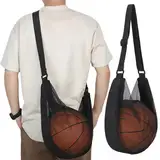 Basketballrucksack, Netztasche, Basketball Zubehör, Rucksacktasche, Basketballtasche, Netztasche mit Karabiner, Netztasche für Fußball, Basketball
