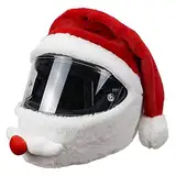 Yusheng Weihnachtsmann Motorradhelm Überzug Weihnachtsmütze Plüsch Weihnachtsmann Motorradhelm Hut Motorradhelm Zubehör