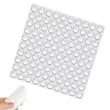 100 Stück Gummipuffer, Möbelpuffer Gummipuffer Selbstklebend, Anschlagpuffer Selbstklebend, Elastikpuffer Transparent, Für Glasplatten, Türen, Schränke, Schubladen (8mm)