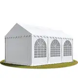 Festzelt 4x6 m Partyzelt Eventzelt XXL 2,6m hoch weiß Pavillon 800 PVC 100% wasserdicht